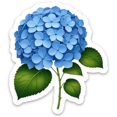 blue hydrangea sticker