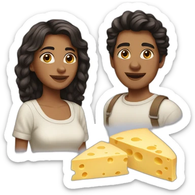 Alina and cheese sticker