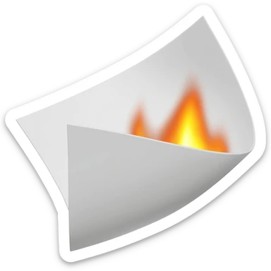 Burning paper sticker