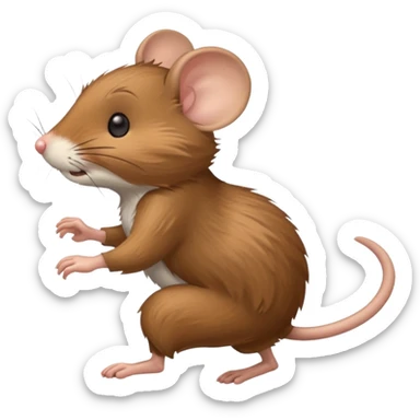 field mouse running sticker
