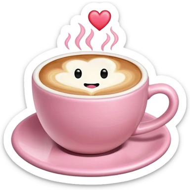 Pink coffe aesthetic  no use face sticker