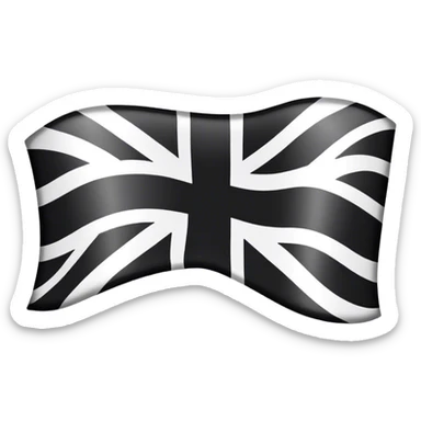Black and white Union Jack sticker