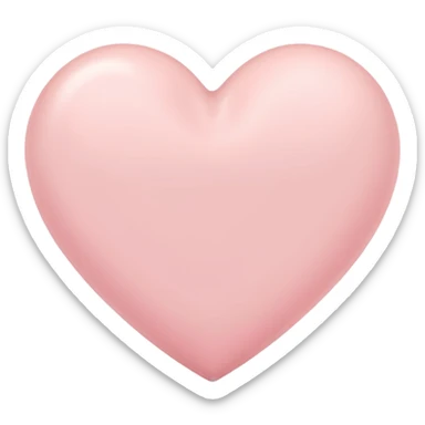 pale pink heart sticker