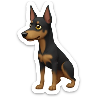 outdoor australian kelpie coffee color white chest and chin yellow eyes sticker