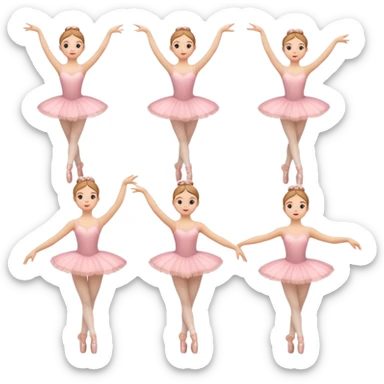 Make ballerina emojis full body in different dance positions  sticker