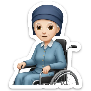 disabled elderly on a wheelchair sticker