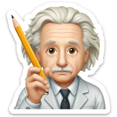albert einstein hand genius sticker