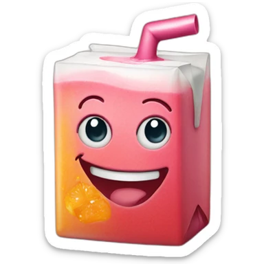 Juice box with smile sticker