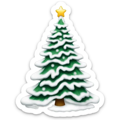 White christmas tree sticker