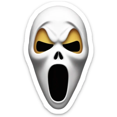 ghostface-scream blacked out mouth sticker