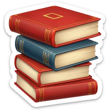 read books in red letters sticker