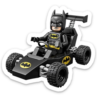 scale anime racing sexy muscular Batman’s masculine midnight-colored tight outfit 1970’s tv style dark knight stealthy accurate sporty safe plush deluxe Lego off-road pursuit drifting F1 car lexus (black hair,reclining and relaxed torso and shoulders back against seat) rallycross kart  sticker