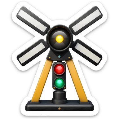 Railroad crossing light sticker