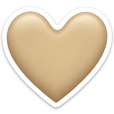 Beige heart sticker