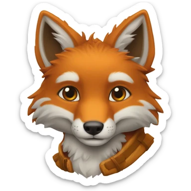 renard deguisee en robin des bois sticker