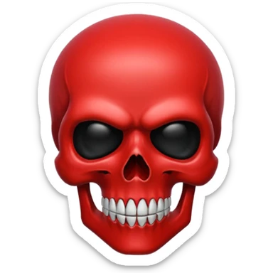 red skull emoji sticker