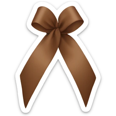 brown coquette ribbon sticker