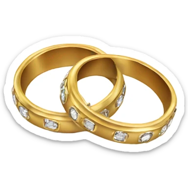 Two wedding rings sticker