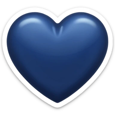 Small dark midnight  blue simple heart sticker