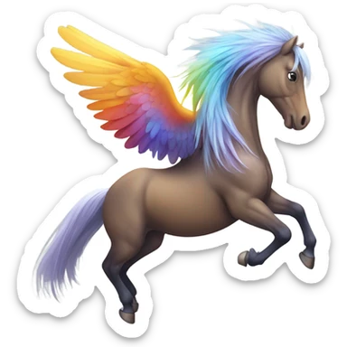 Bird riding horse sticker