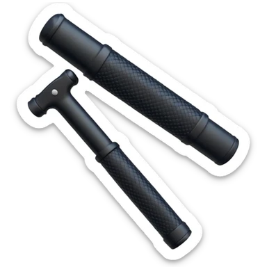 police baton with handles  sticker