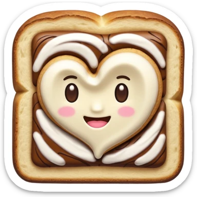 sweet bread sliced with cocoa lines inside sticker