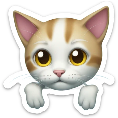 Cat in the pool  sticker