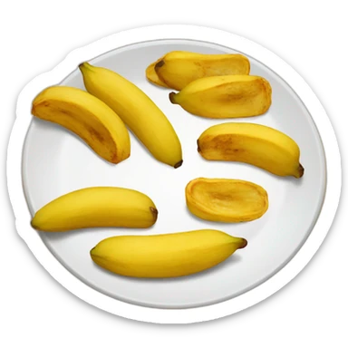 Plate of Fried brackets of plantain sticker