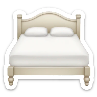 White bed sticker