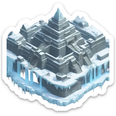 Agartha Aryan city of ice in the earth sticker