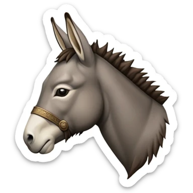 Donkey but in a Game Of Thrones Intro Sigil Form - in a square picture frame sticker