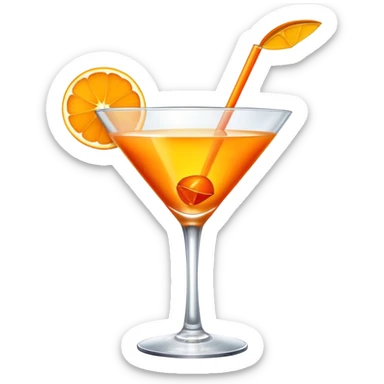 Orange martini drink sticker