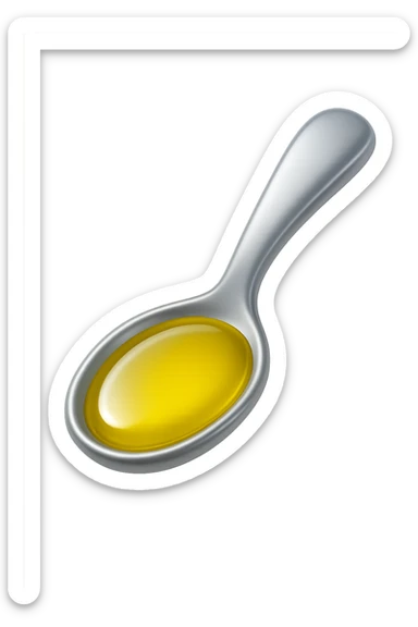 emoji 3d stile iphone che rappresenta un cucchiaio di olio evo 3d sticker