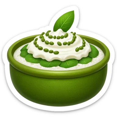 idlly chutney along with curd rice in a seperate bowl sticker