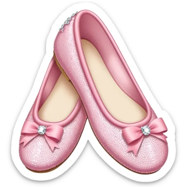 pink rhinestone ballerina slippers sticker