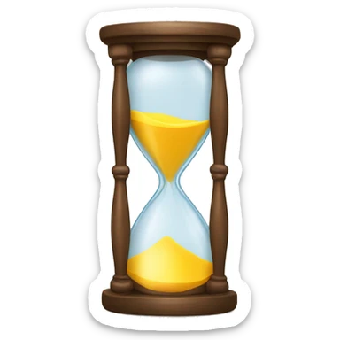 hour glass with long hair sticker