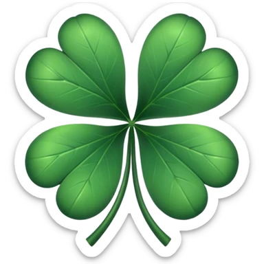 Trébol de 5 hojas negro sticker