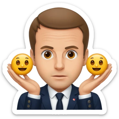 Macron entrain de faire caca sticker