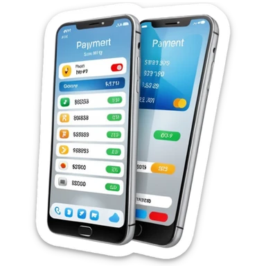 Mobile payment – smartphone with payment app sticker