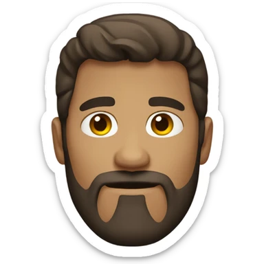 Brunnette guy with goatee sticker