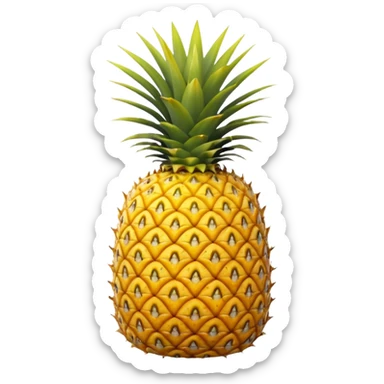 A pineapple flipped 180 degrees clockwise  sticker