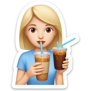 Iced coffee cutie  sticker