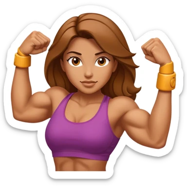 average women show biceps sticker