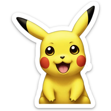 pikachu portrait van gogh style sticker