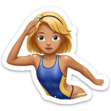 girl swimming athlete sticker