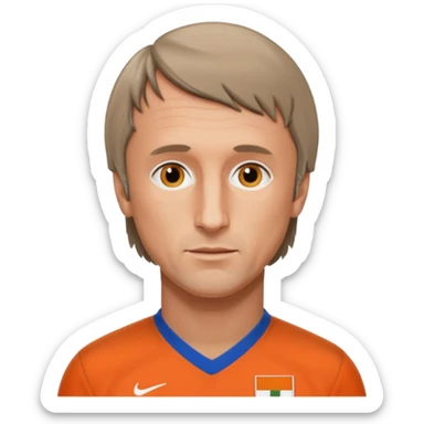 Йохан Кройф в форме сборной Голландии 1974 года booblehead sticker