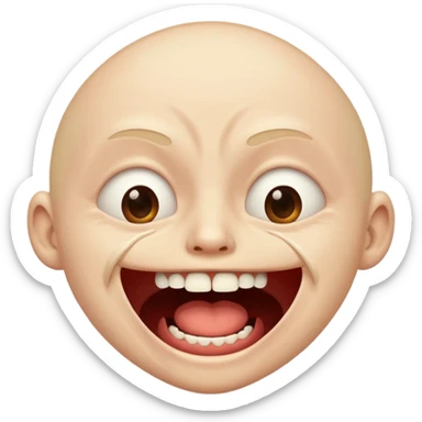 person dying from a laughing attack sticker