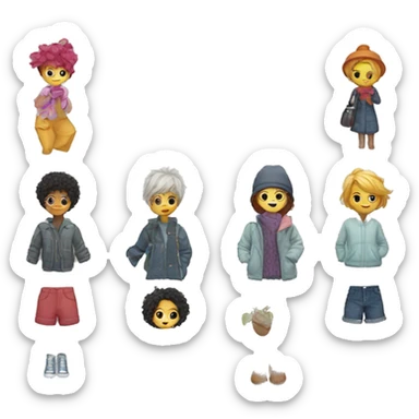 spring winter summer autumn sticker