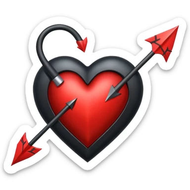 Corazón con flecha de demonio  sticker