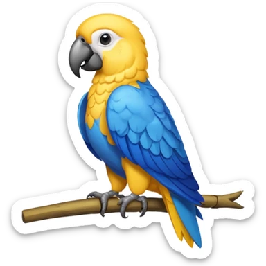 Pappagallo giallo e blu sticker